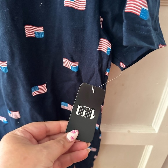 Isaac Morris IML Men's Flag Print Patriotic Short Sleeve Graphic T-Shirt - Large - Picture 6 of 7